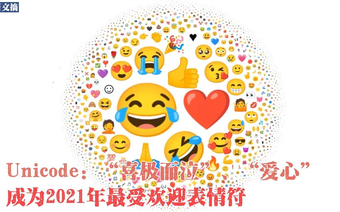 unicode联盟:"喜极而泣","爱心"成为2021年最常用的表情符号