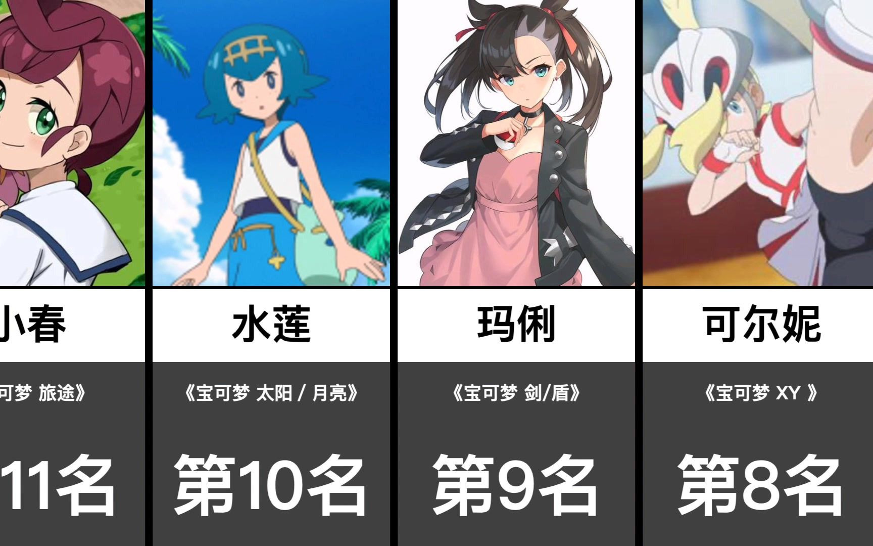 宝可梦里面最可爱的女性角色top15 日网评选