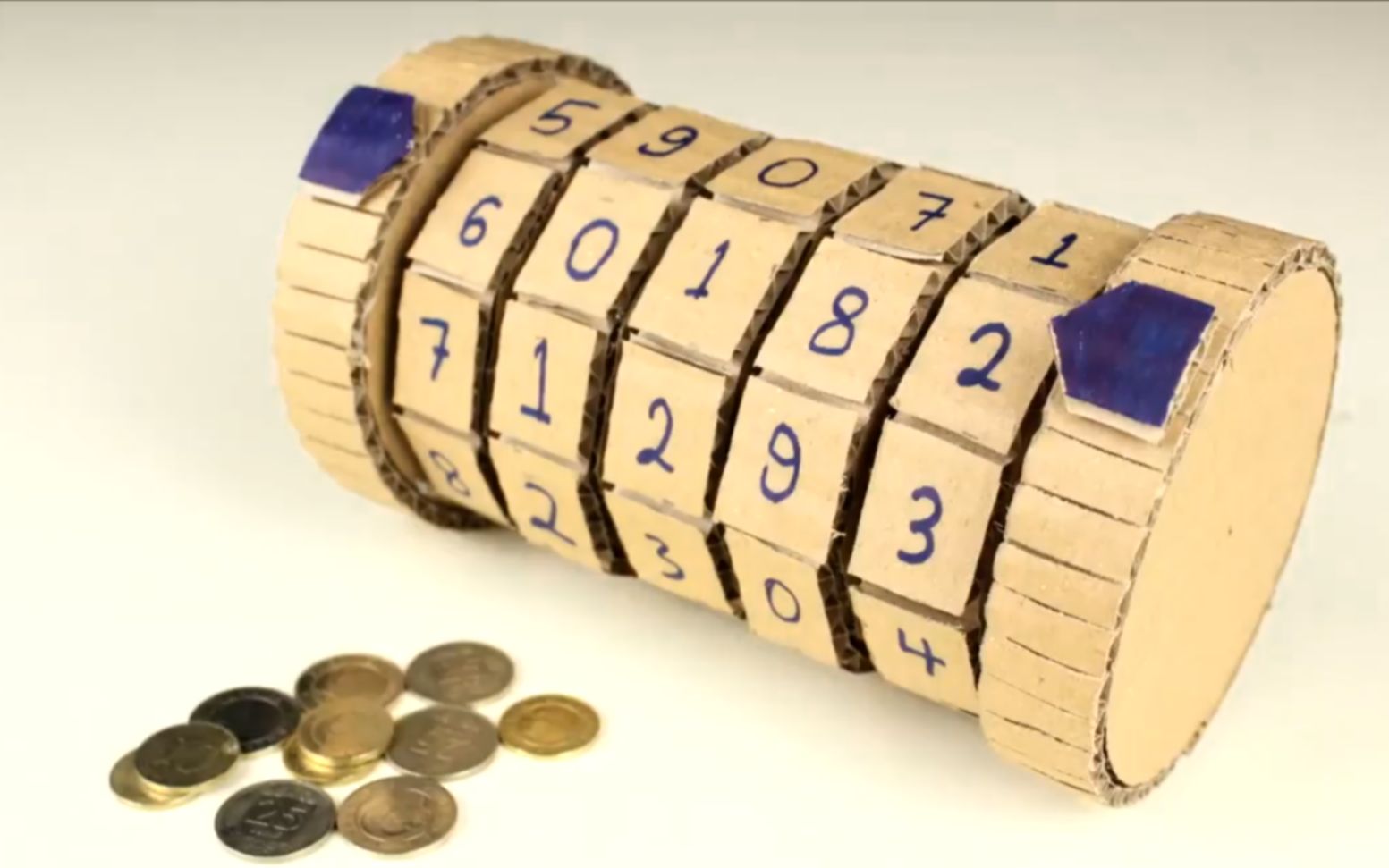 用纸板制作达芬奇密码锁_哔哩哔哩_bilibili