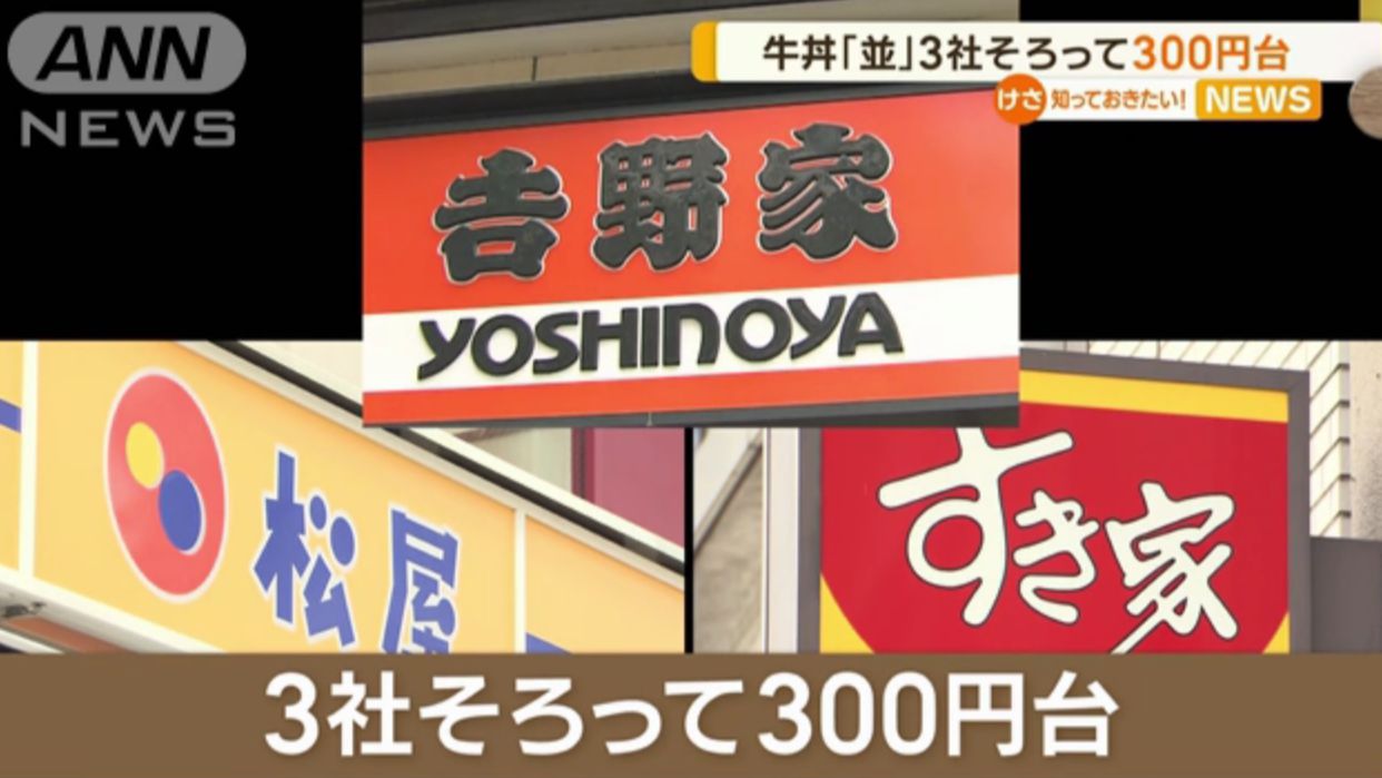 【日语新闻】三大牛肉盖饭公司约三年来首次以三百多日元的价格出售普通分量牛肉盖饭哔哩哔哩bilibili