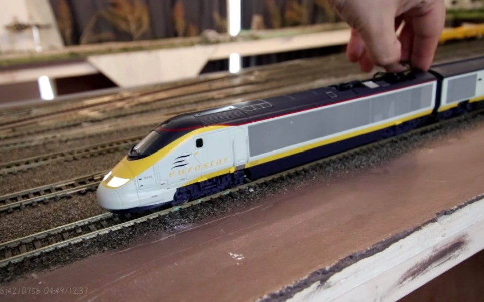 [图]第一代欧洲之星eurostar class373的10节儿编组模型沙盘跑车视频搬运～铁道鐵道鉄道轨道交通火车迷emutrain电客车电联车电力动车组列车动集高铁