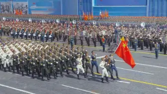 中国人民解放军三军仪仗队最帅天团-霸气走过莫斯科