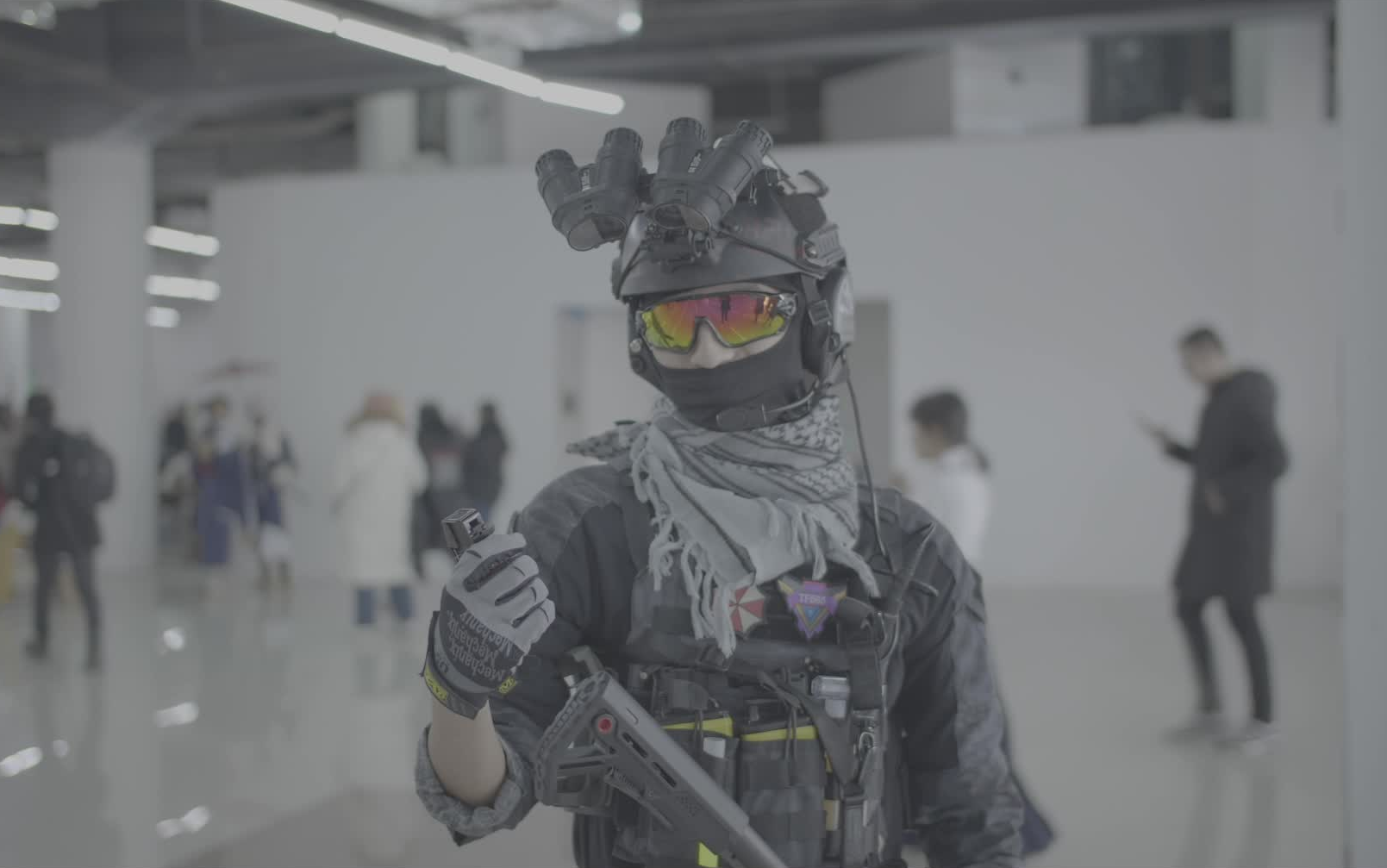 活动作品vlog直出漫展个人军宅cos据说大部分妹子都喜欢黑色迷彩的