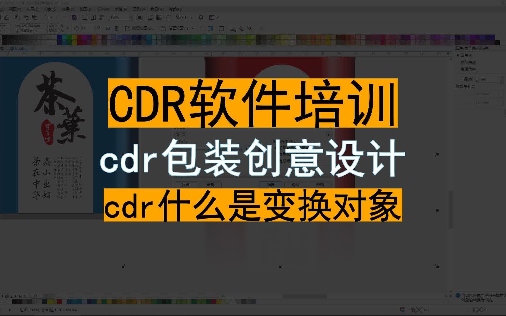 【CDR软件培训】cdr包装创意设计 cdr什么是变换对象哔哩哔哩bilibili