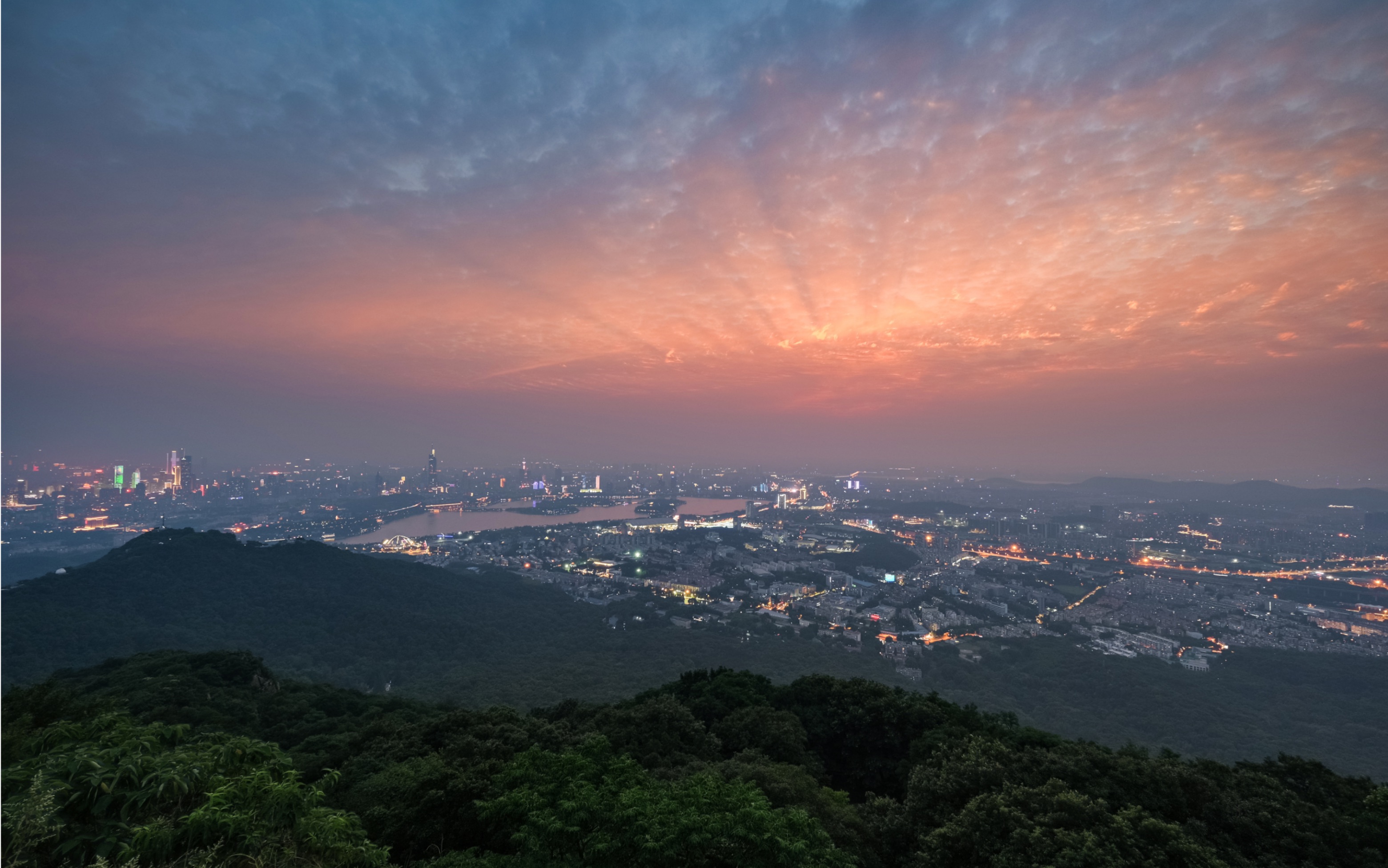 日落延时~南京紫金山头陀岭打卡