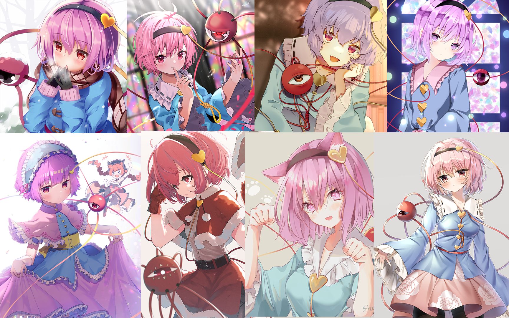 【古明地觉】80位画师 80种小五(part2)同一角色不同画师不同风格的