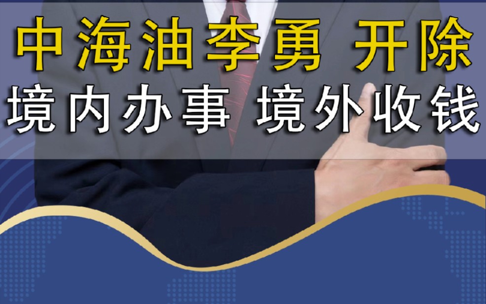 中海油原总经理李勇被开除党籍哔哩哔哩bilibili