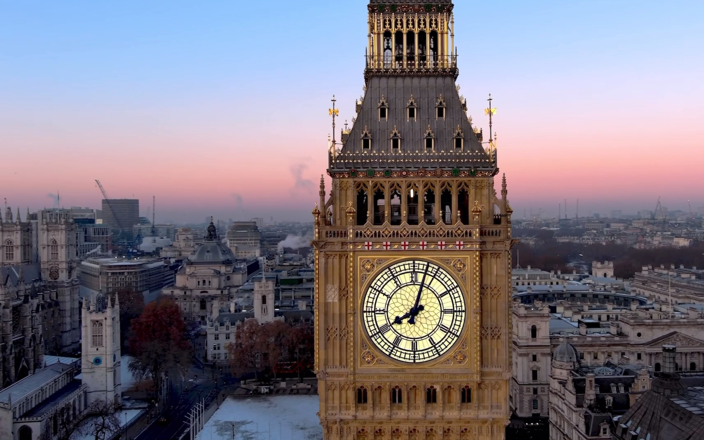 航拍伦敦威斯敏斯特宫