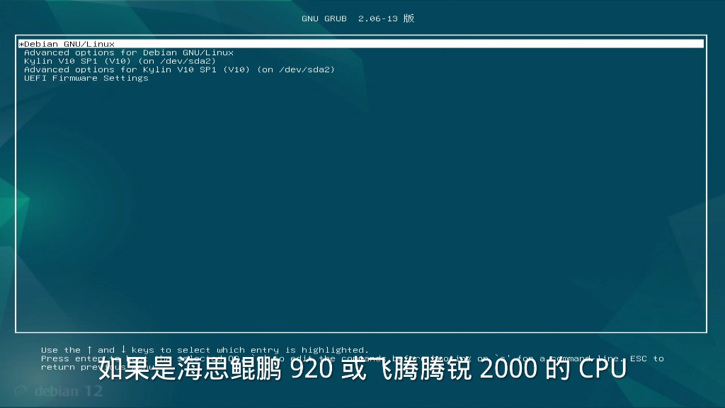 鲲鹏或腾锐引导 Debian 12 BookWorm for ARM64哔哩哔哩bilibili