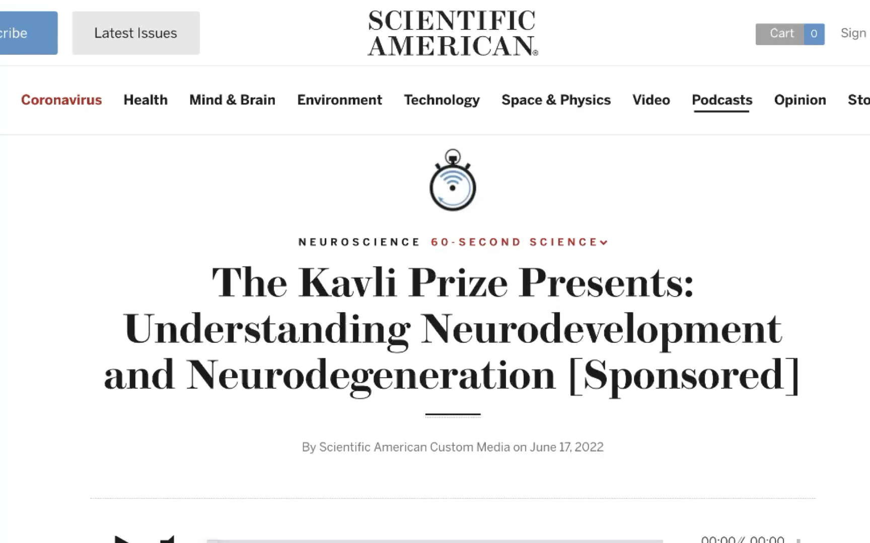 [图]科学美国人60s英语听力—两位神经科学家一场有趣的合作