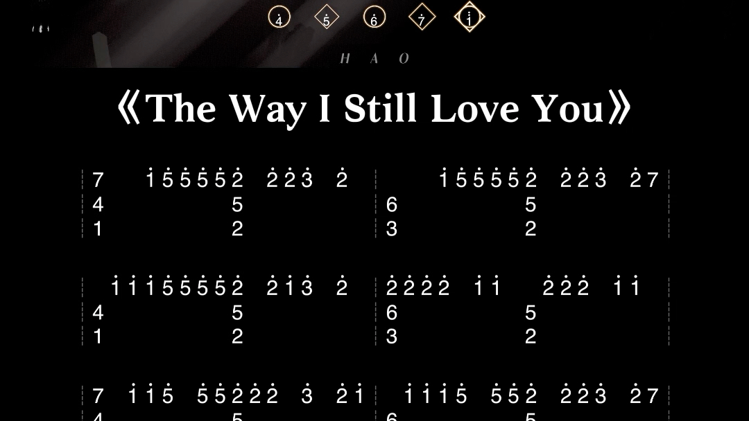 [图]光遇琴谱《The Way I Still Love You》