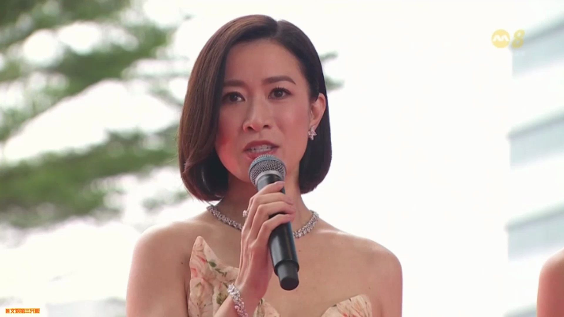 佘诗曼新加坡新传媒红星大奖红毯 采访