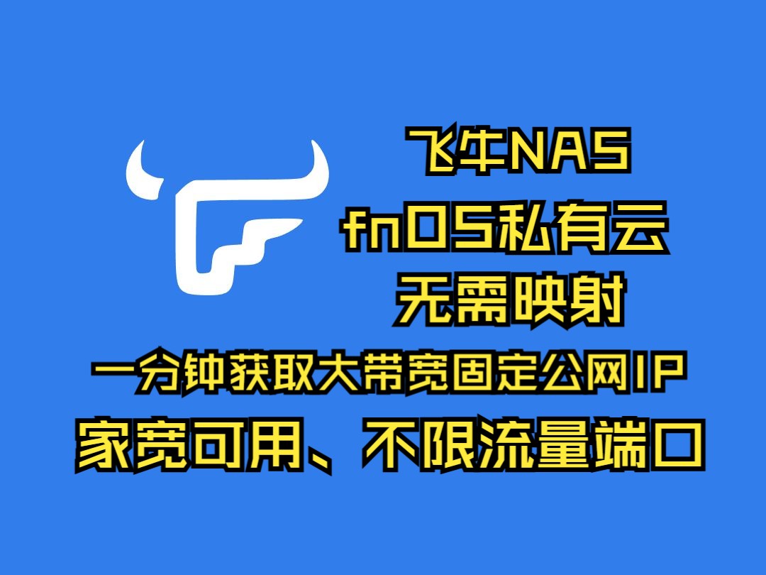 飞牛NAS一分钟获取固定公网IP地址 家宽可用、不限流量端口、无需映射 外网访问哔哩哔哩bilibili