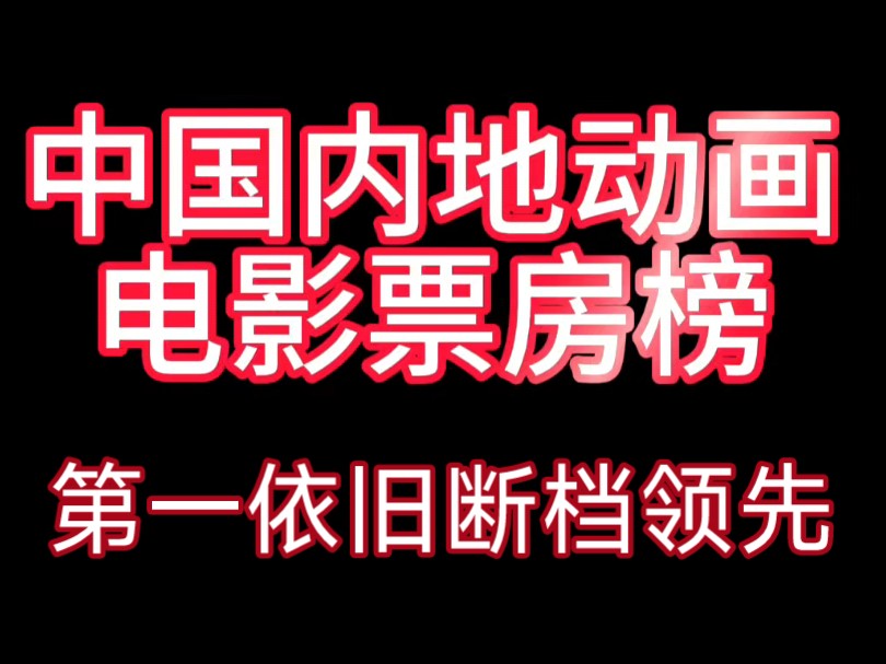 中国内地动画电影票房排行榜哔哩哔哩bilibili