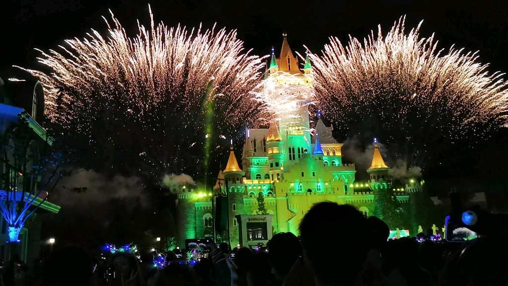 方特夜景烟花表演