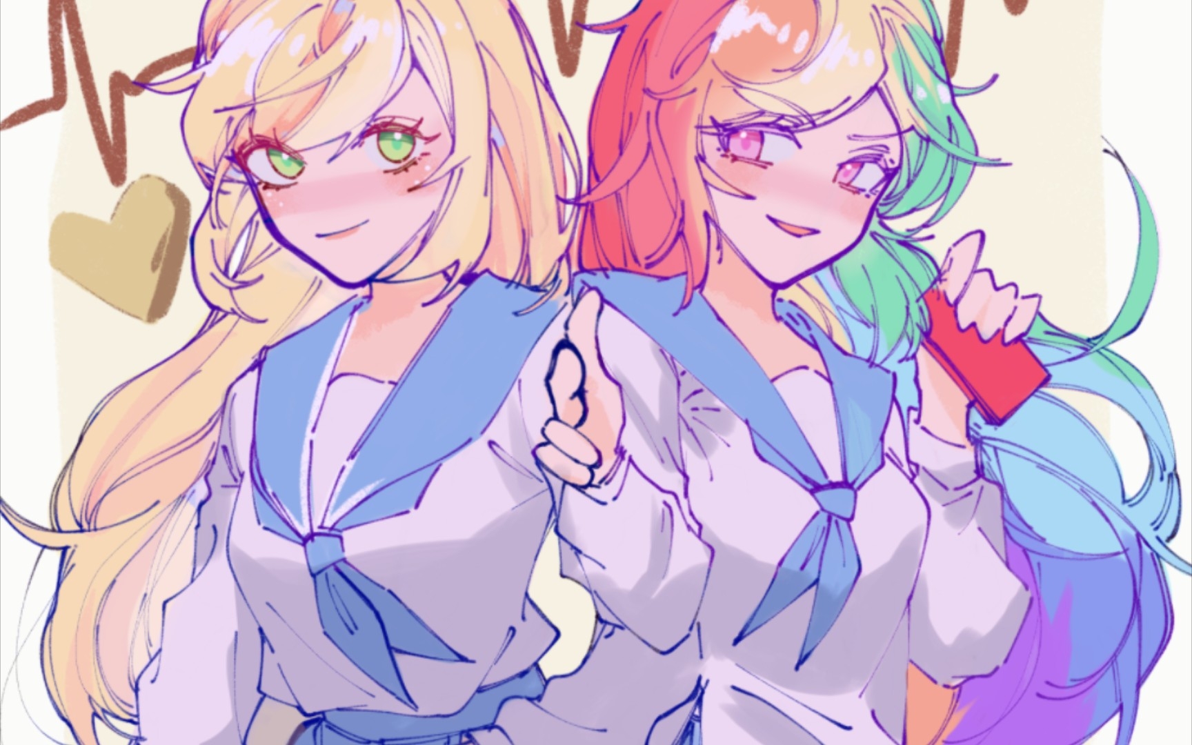 【熊猫绘画/虹林檎】还是水手服