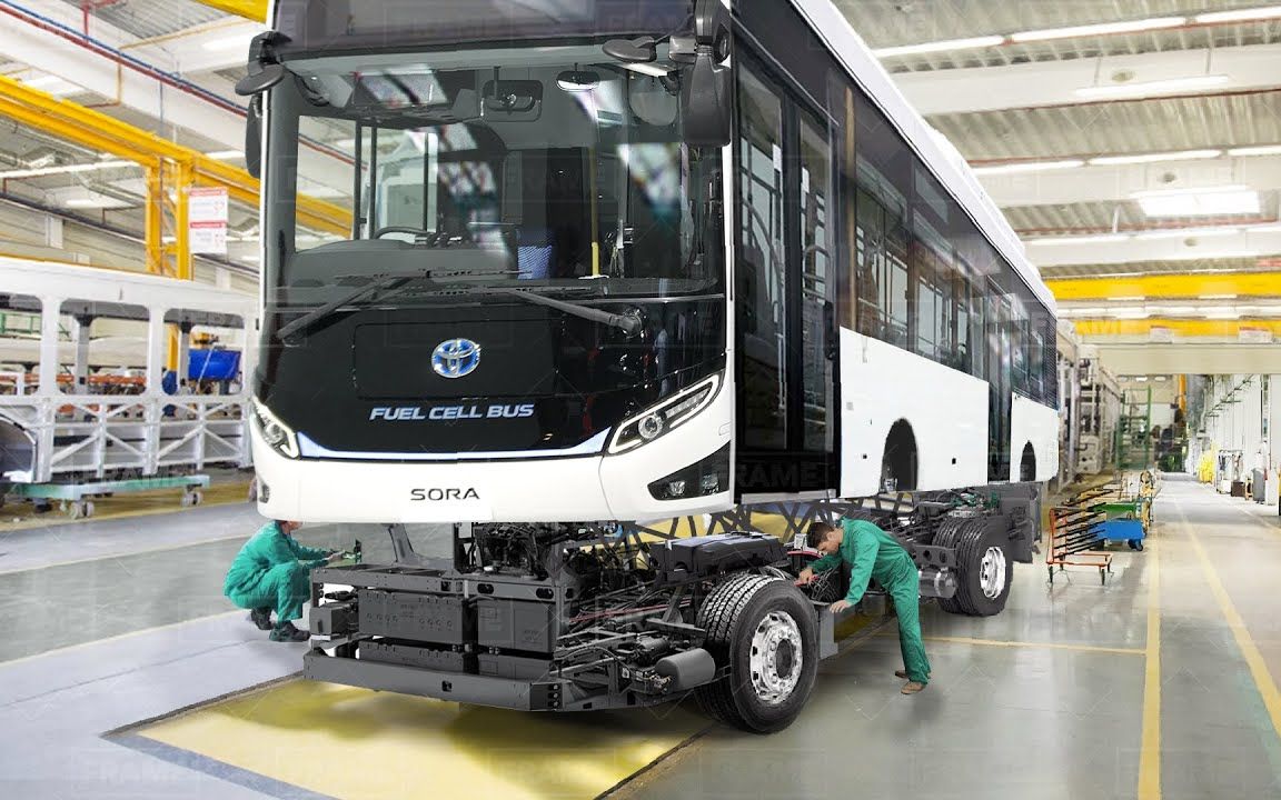 【生产线】丰田生产大型巴士的日本工厂