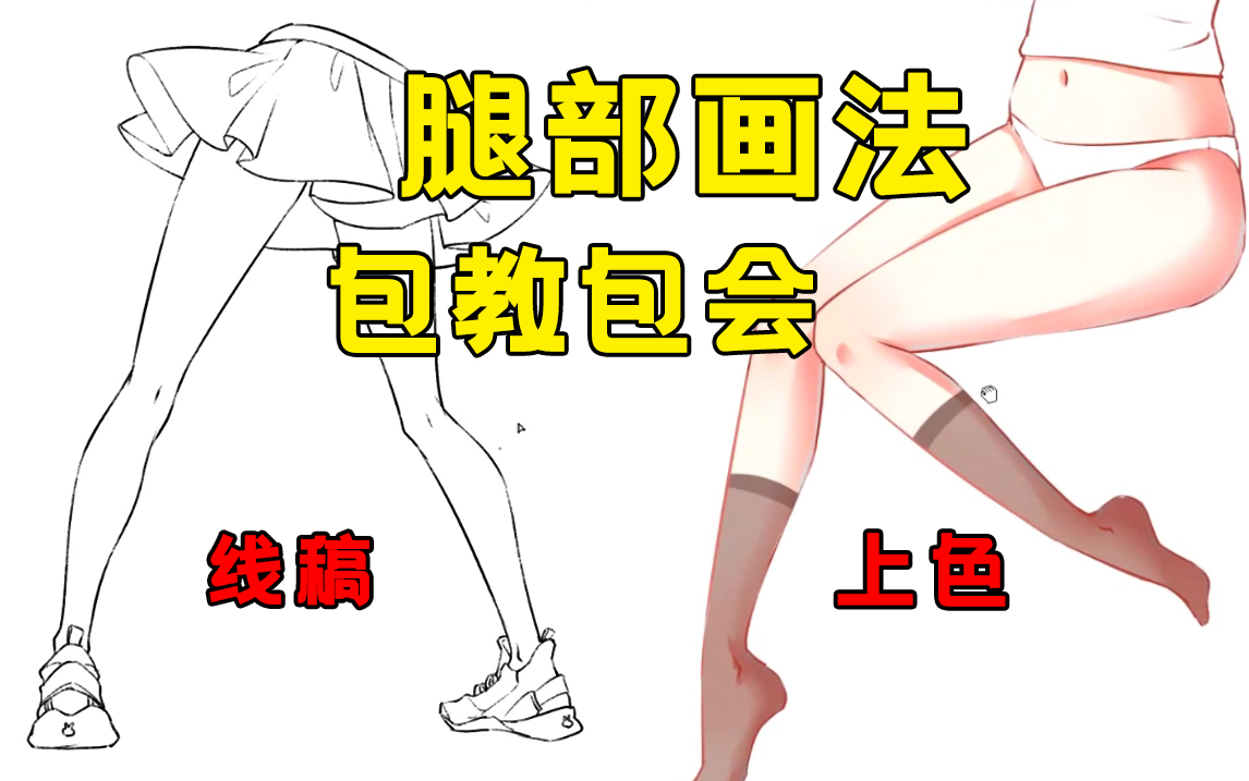 【sai教程】腿部画法,包学包会