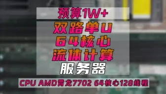 单处理器流体力学计算服务器，霄龙7702 64核心 256G内存 超微H11服务器主板 1T固态#流体计算#生信分析#虚拟化#霄龙#多核心