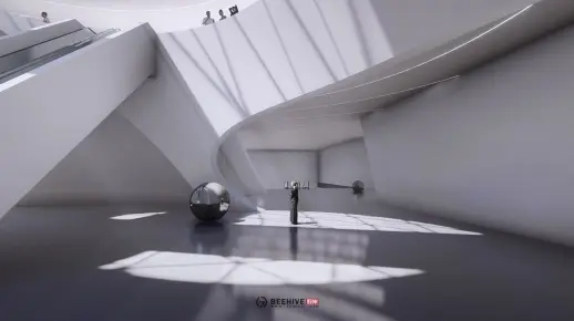 德国施耐德舒马赫设计的-深圳金融文化中心竞赛方案动画 | 献给特区40周年的一束光