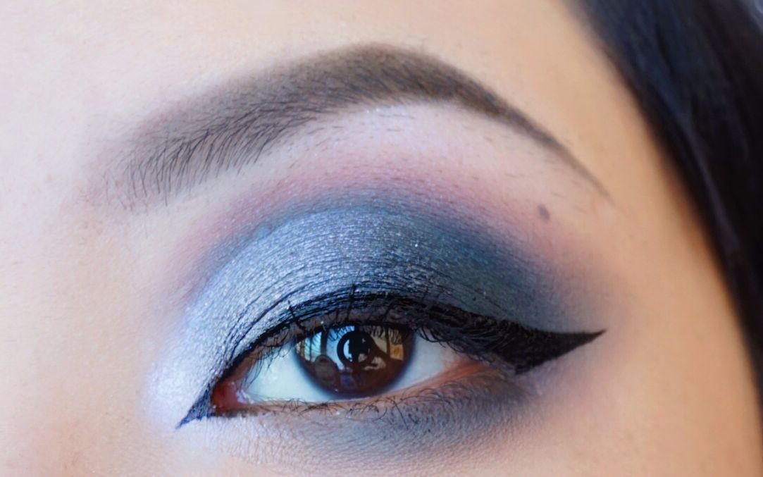 【考拉】墨绿色烟熏眼妆分享an knook | 闪亮的蓝色系烟熏眼妆 - blue