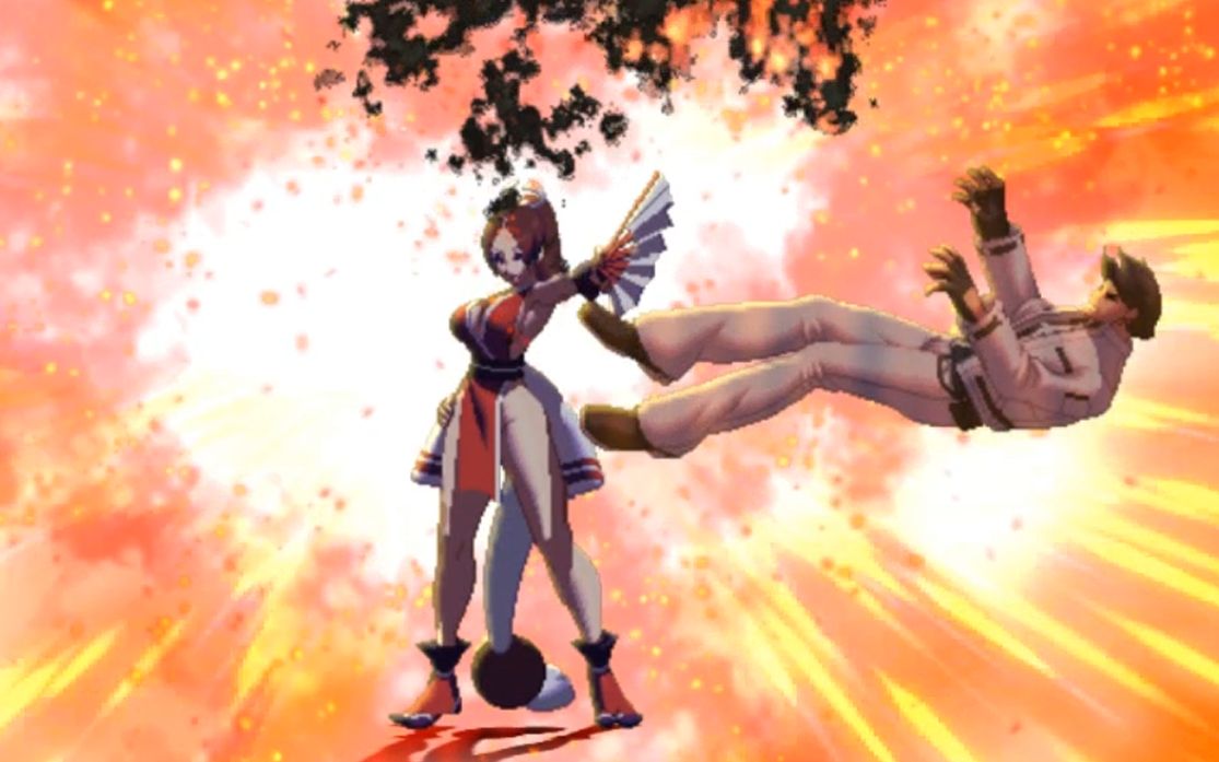 拳皇13:不知火舞的隐藏大招一凹一个准,教你女字怎么写_哔哩哔哩_bili