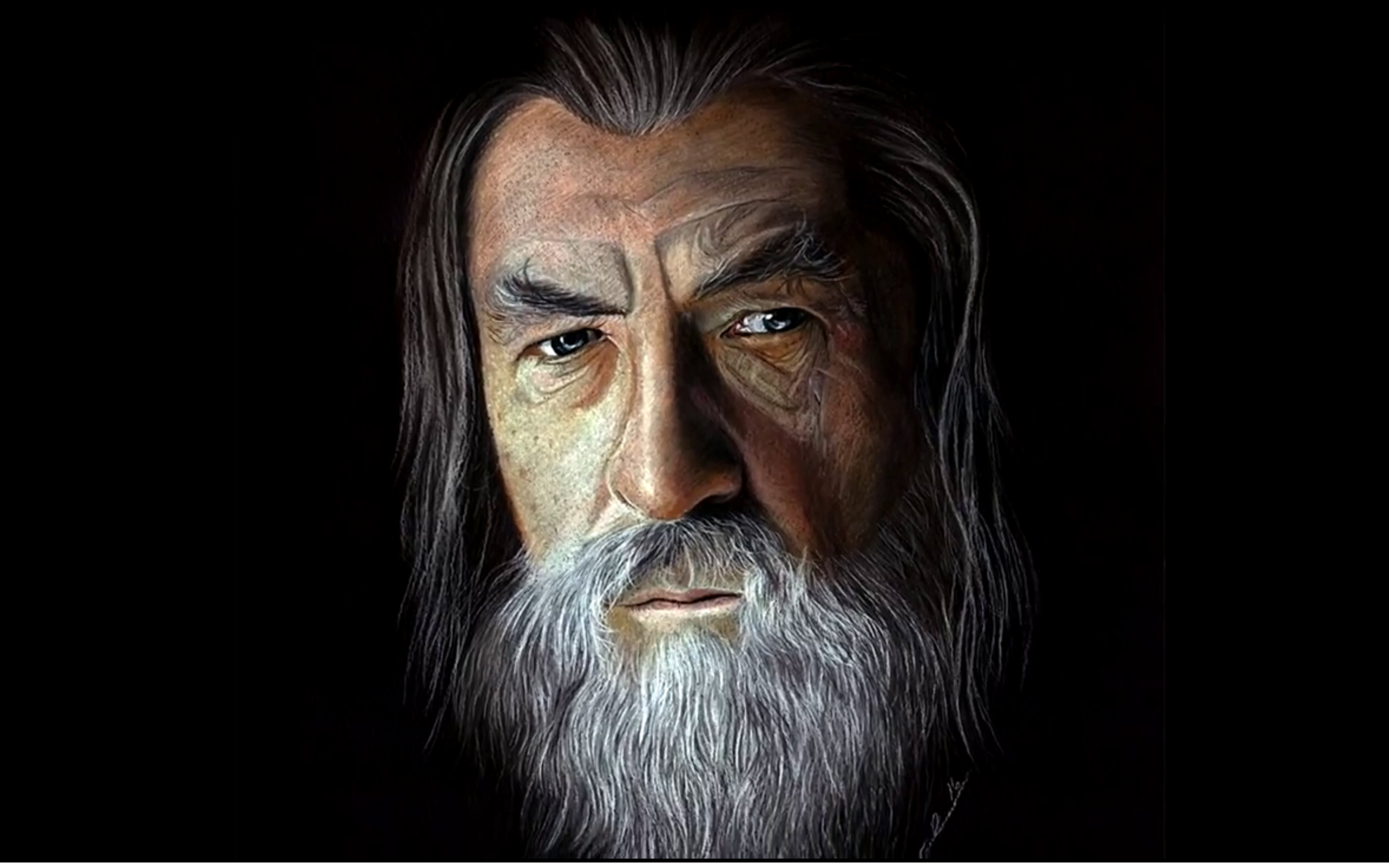 【绘画教学】粉彩笔画,指环王-甘道夫gandalf (@米兰的小画酱出品)