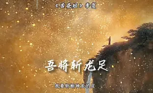 Descargar video: 【每日一诗】“飞光飞光，劝尔一杯酒.”感叹时间消逝。《苦昼短》李贺