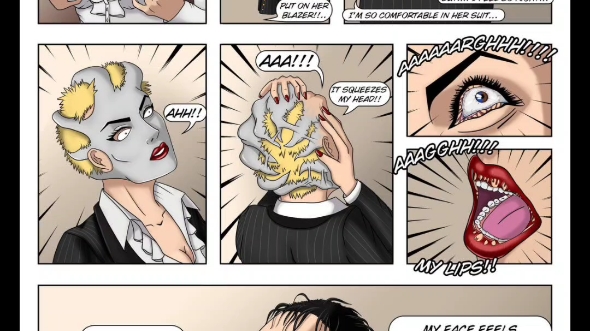 男子被面具附身同化成女上司