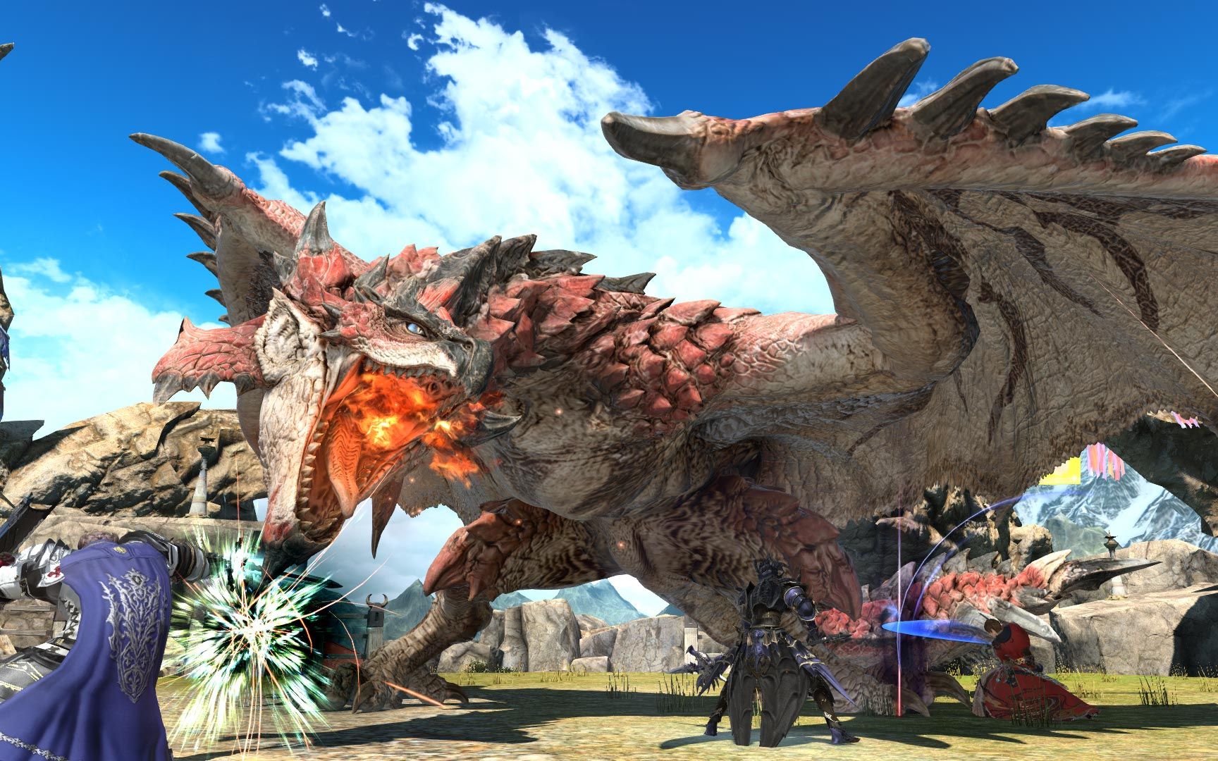 最终幻想14极火龙四战士狩猎