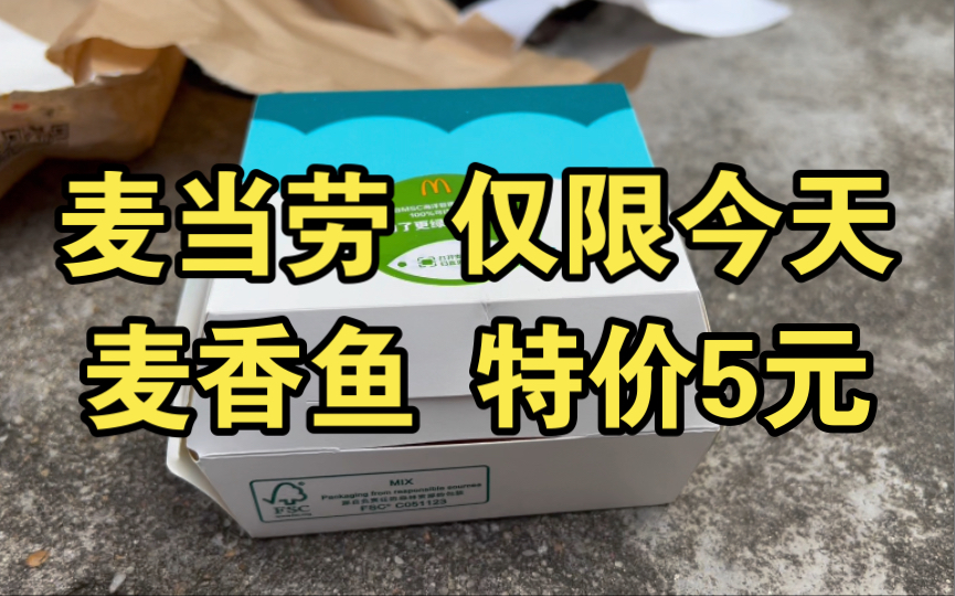 疯狂星期一【麦当劳】麦香鱼特价5元一个,兄弟们跟我走哔哩哔哩bilibili