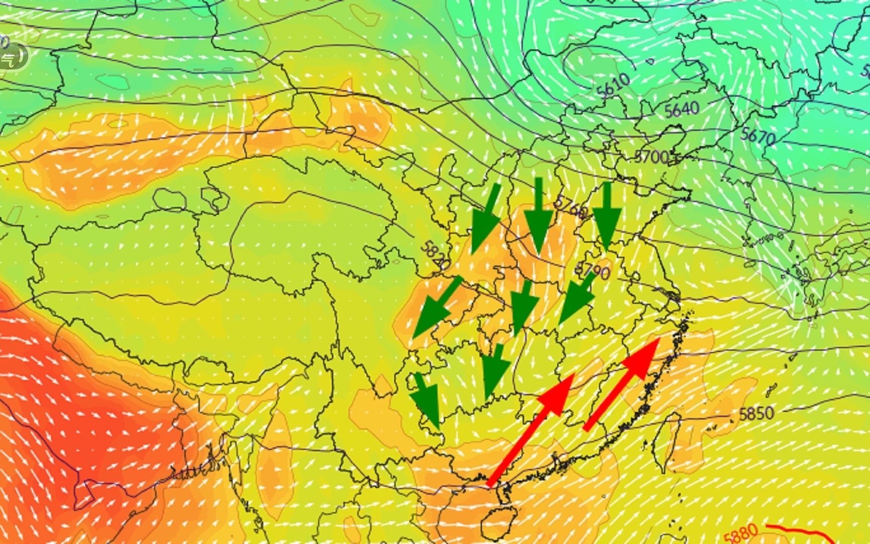 新冷涡诱发天气转折,北方高温减弱降雨增多,南方暴雨增强雨带南移