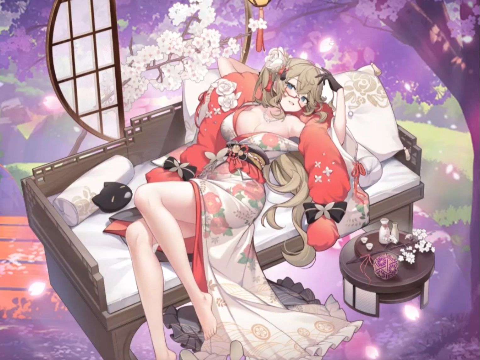 雀魂如月彩音云窗春几枝动态皮肤特效