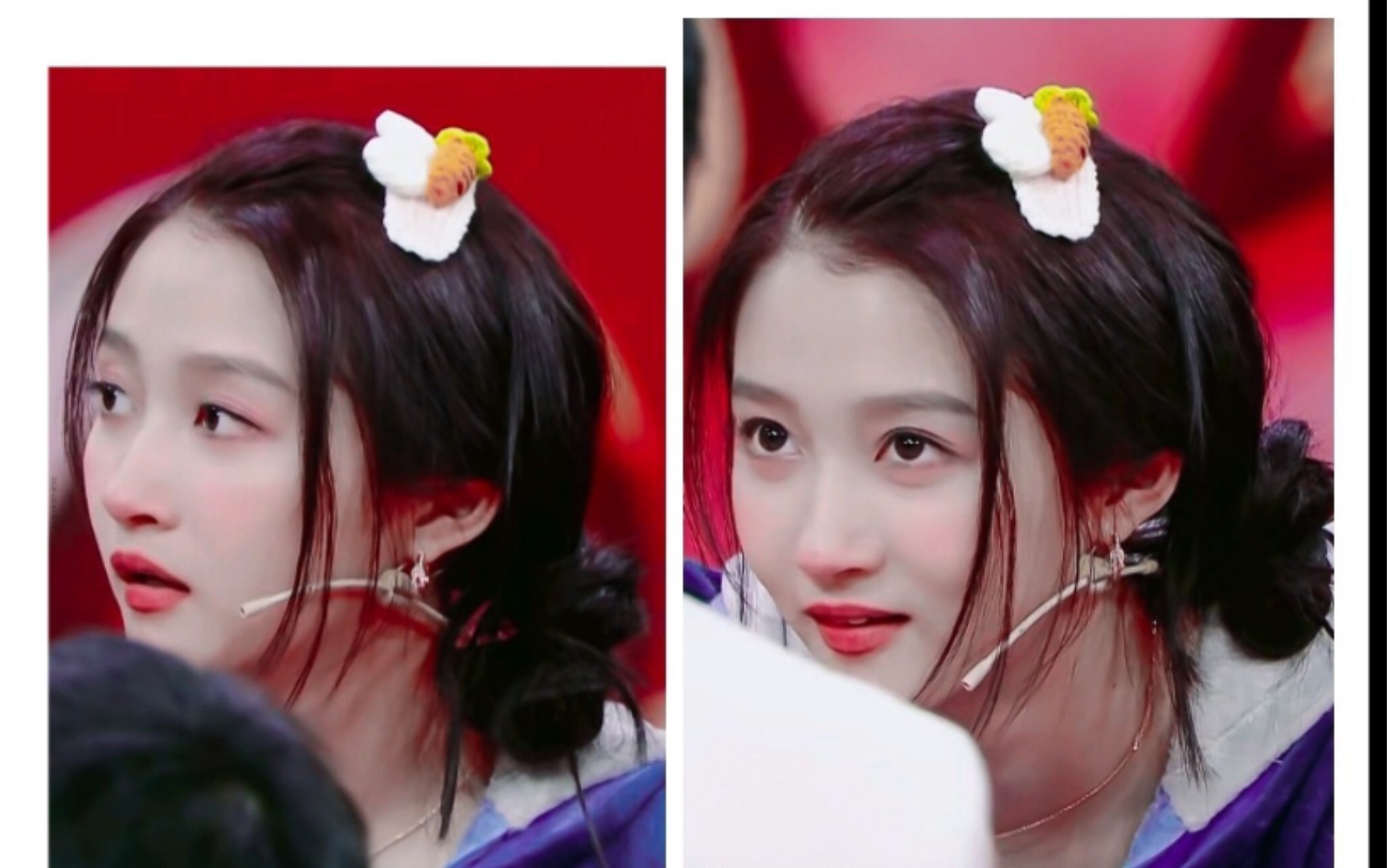 关晓彤同款教程毛线编织发卡胡萝卜立体发饰