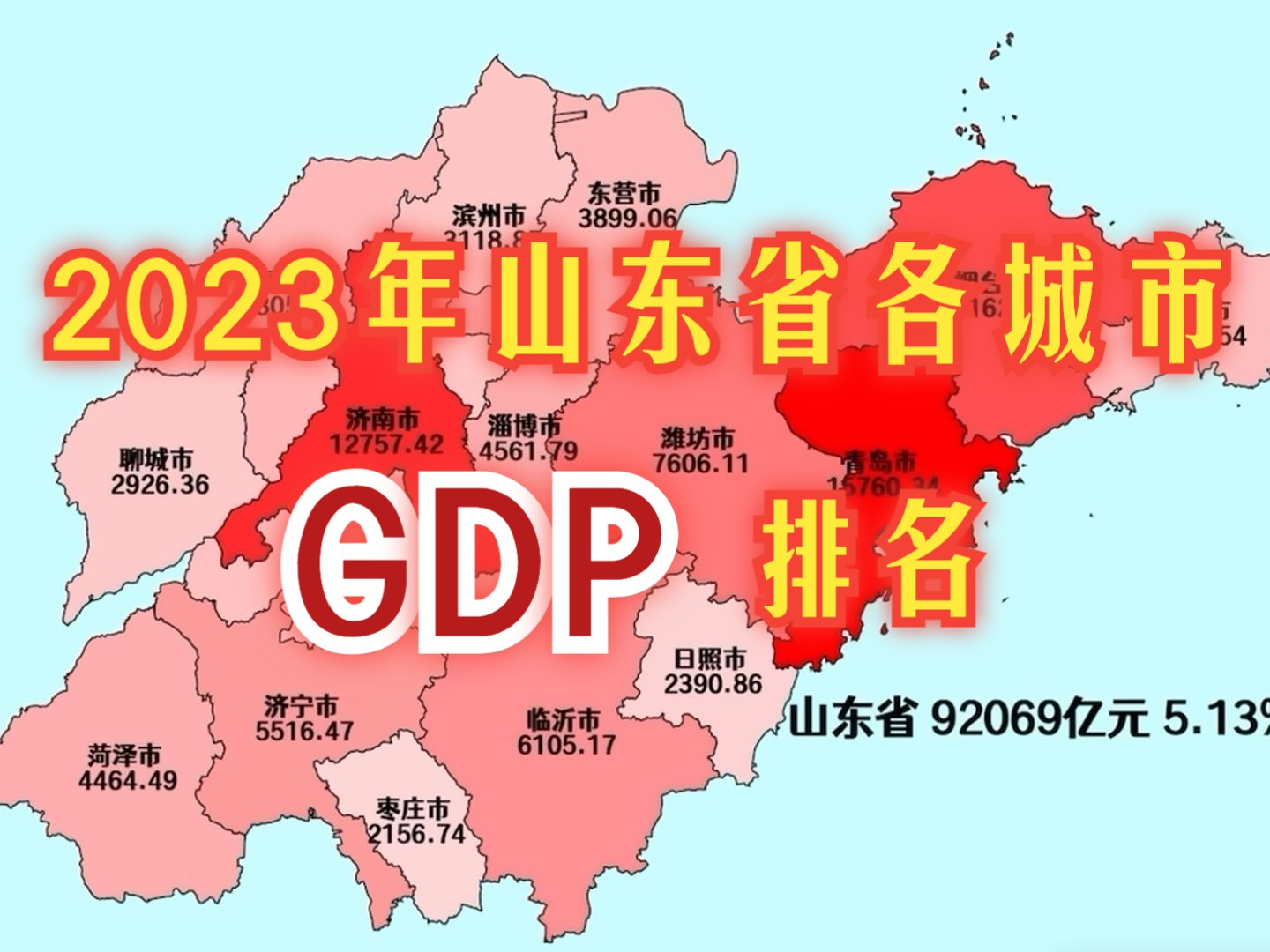 烟台超万亿!2023年山东省各城市GDP排名哔哩哔哩bilibili