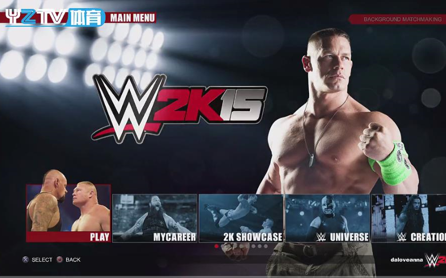 [图]寅子早年YY直播《WWE 2K15》董安自制版