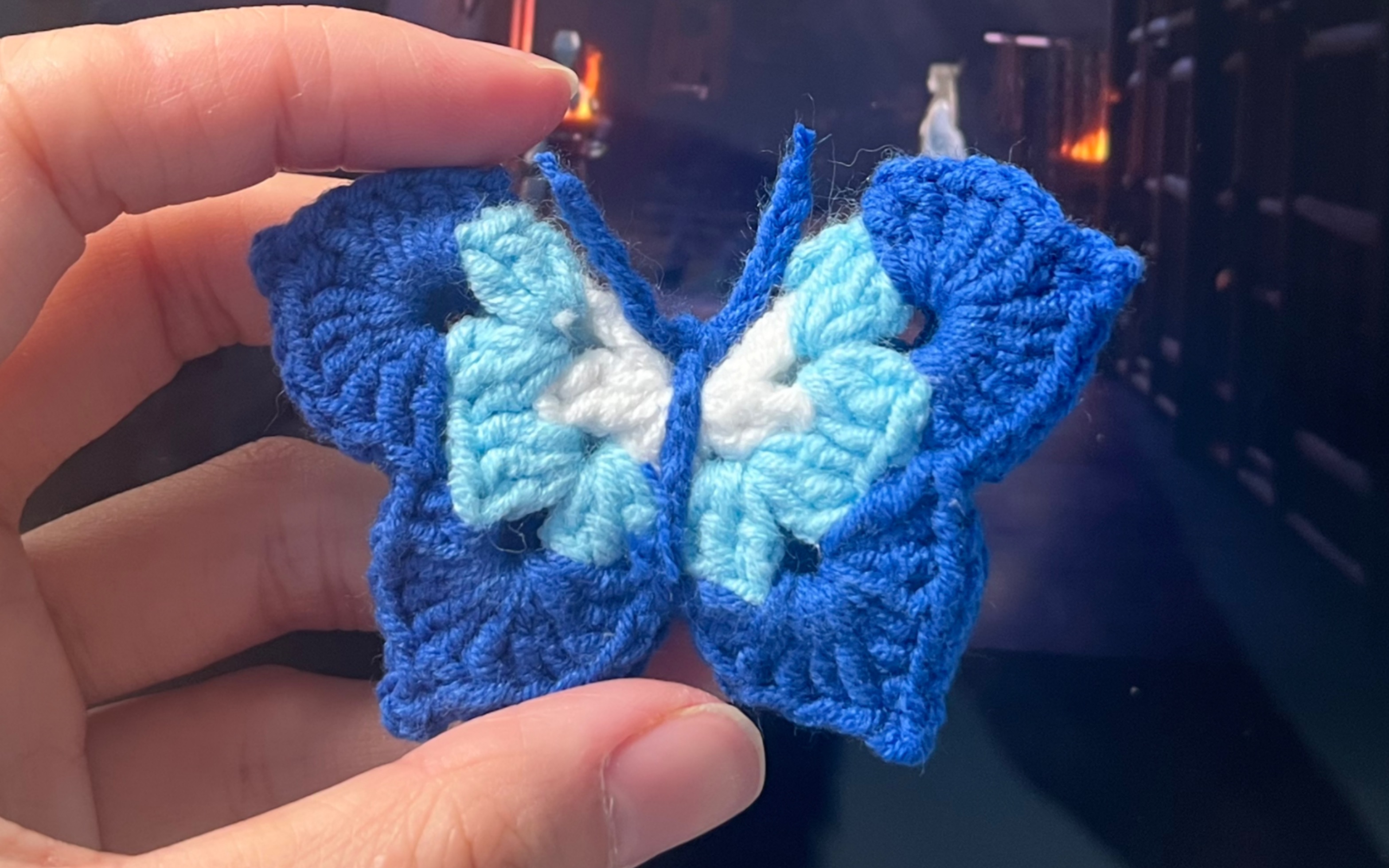 超简单钩织蝴蝶,一看就会,有手就行,快来学习吧