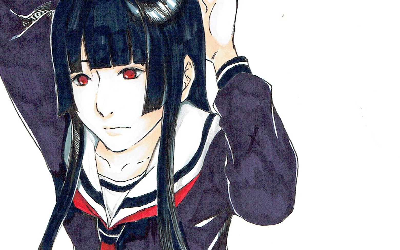 【侍蓝】阎魔爱 地狱少女【上色过程】