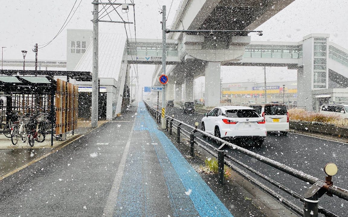 [图]【4K漫步雨雪】名古屋漫天大雪中漫步 2020年12月