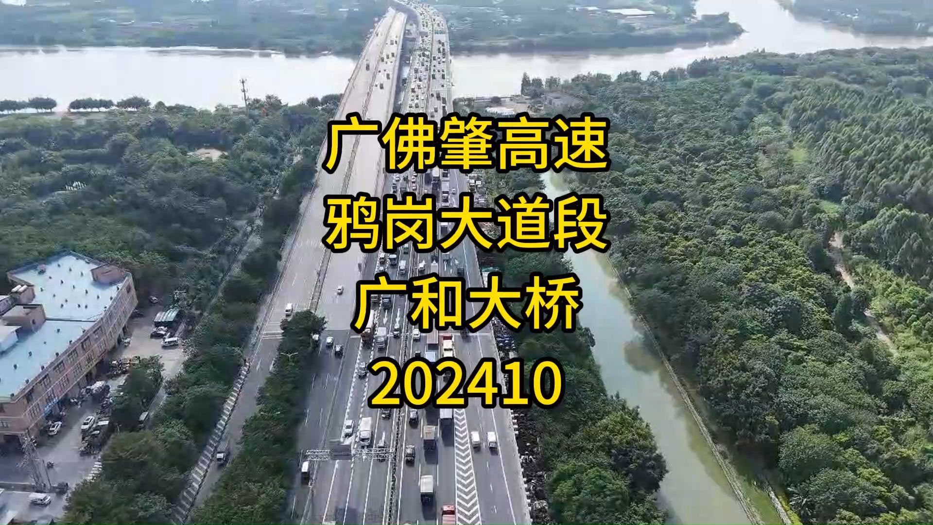 广佛肇高速鸦岗大道段、广和大桥202410哔哩哔哩bilibili