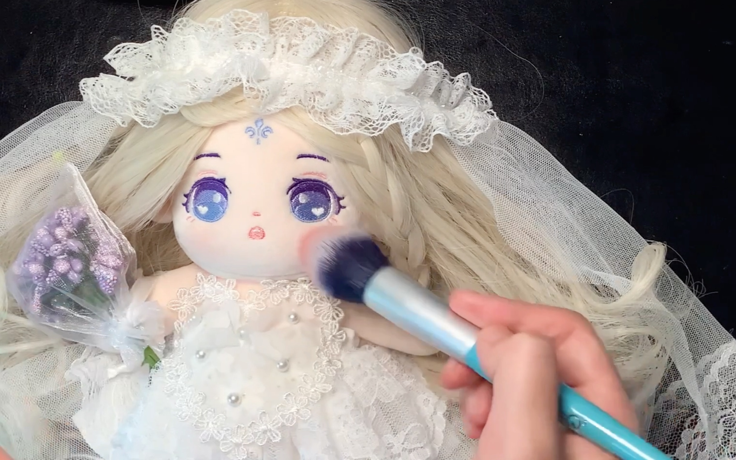 【棉花娃娃】超简单的rua脸和打腮红教程!让每一个娃娃都变身小公主