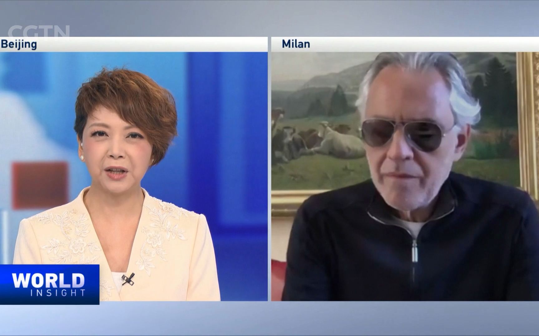 cgtn world insight 安德烈·波切利采访片段