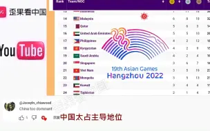 Download Video: 海外看亚运会奖牌榜排名 网友：中国太强了 以后我们就争二、三名就好了