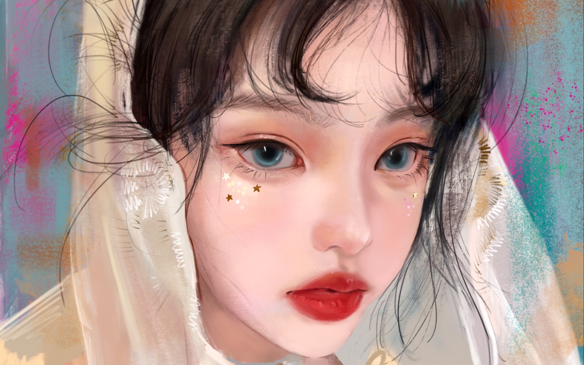 procreate板绘厚涂照片练习试笔刷