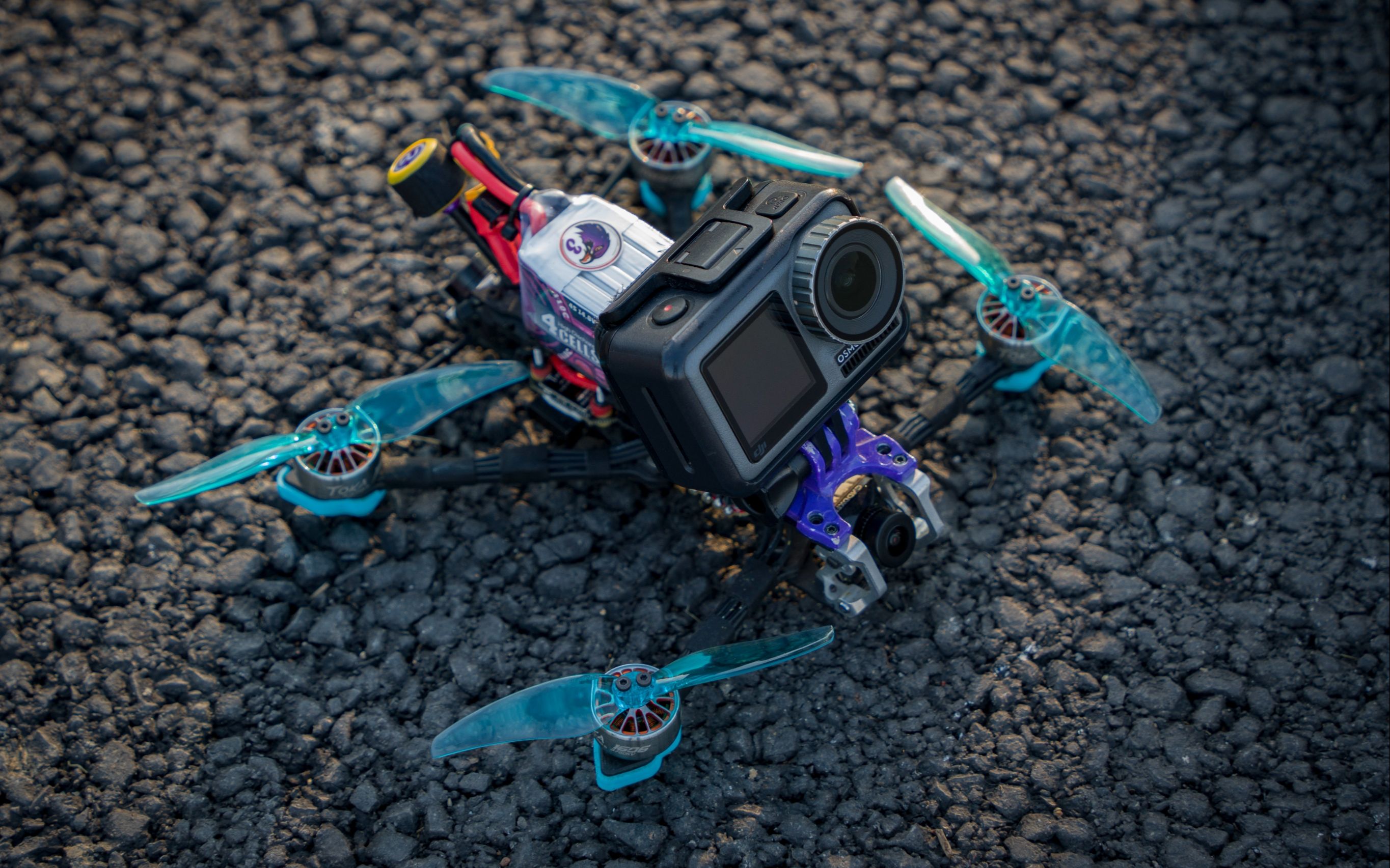 【穿越机】四寸穿越机搭载dji actino osmo飞行片段