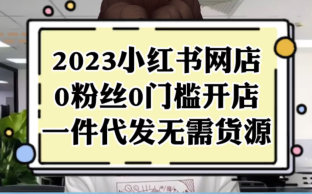 2023小紅書網店,0粉絲0門檻開店,一件代發無需貨源!