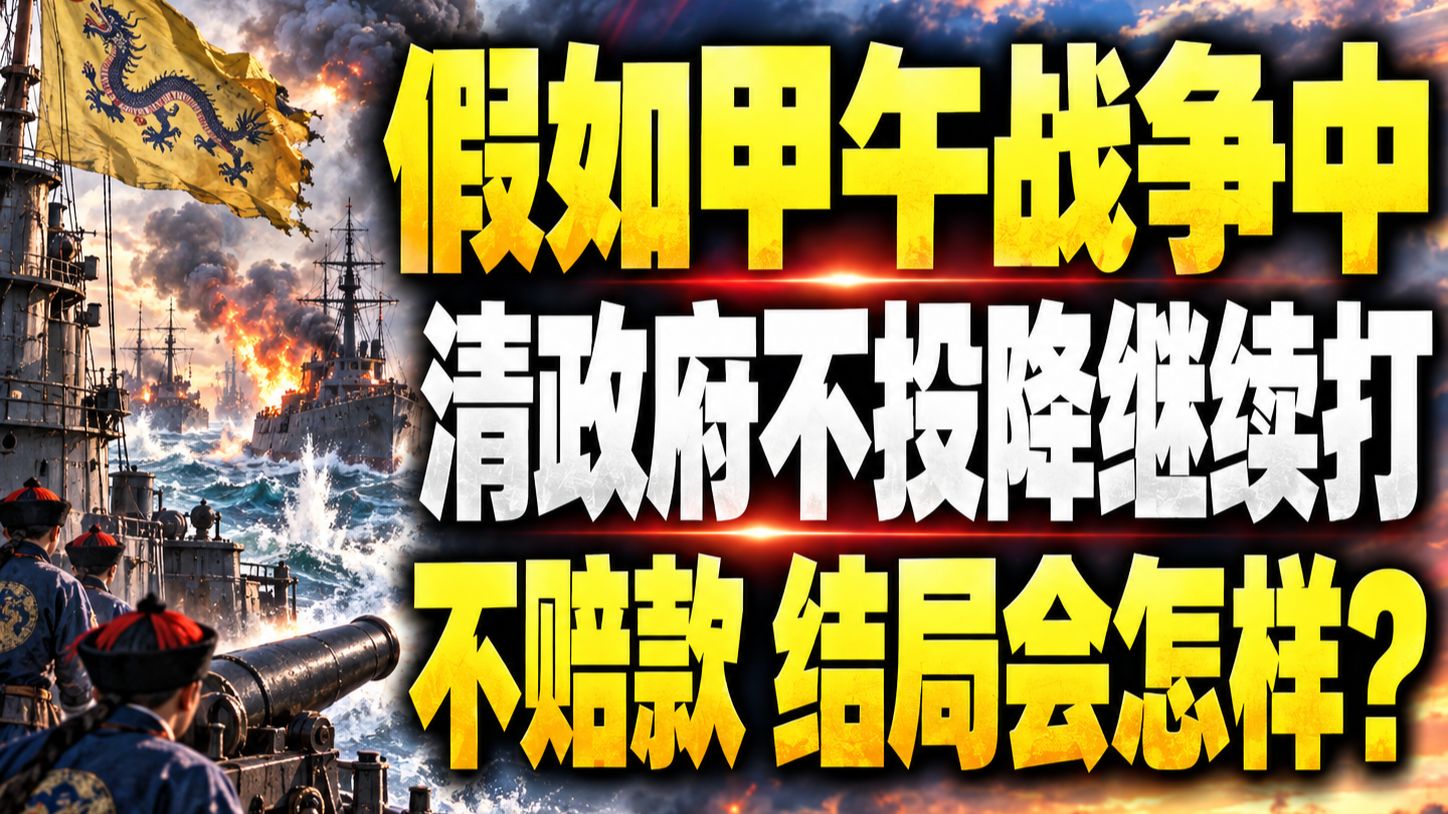 假如在甲午战争中，清政府坚持不投降继续打、不赔款，结局会怎样？