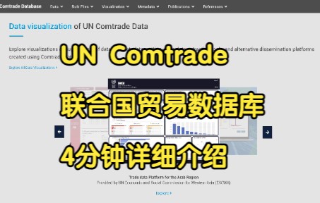 联合国贸易数据库网站介绍(网址见简介)哔哩哔哩bilibili