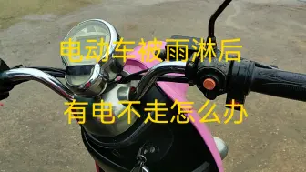 Download Video: 电动车被雨淋后，有电不走怎么办