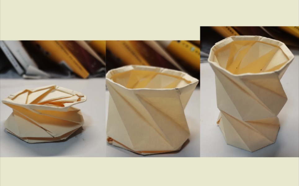 【折纸】折叠/压缩笔筒